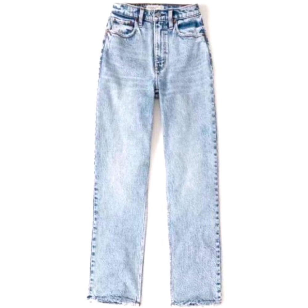 90s Ultra High Rise Acid Wash Straight Jeans Size 26S